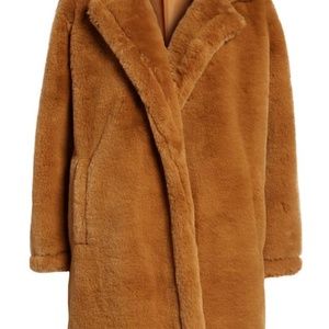 Woven Heart faux fur teddy  coat